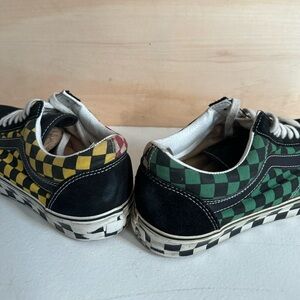 Vans Old Skool checkerboard multi color Rasta size 10 used $25 obo w/o Og box